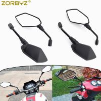 ZORBYZ 8mm 10mm Clockwise Motorcycle Universal Electromobile Side Convex Mirror Scooter E-Bike Rearview Mirrors Mirrors