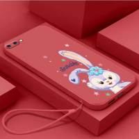 เคส A5 OPPO A12E A3S Realme C1เคสนิ่มใส่โทรศัพท์ซิลิโคนเหลวป้องกันเคสกันกระแทกมือถือเรียบเนียนเคสโทรศัพท์โทรศัพท์กระต่ายน่ารักพร้อมสายคล้อง