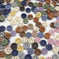 New Multi-size Patterned Wooden Buttons 2-eye 4-eye for Scrapbooking Wedding Decor DIY Sewing Accessories Clips Pins Tacks