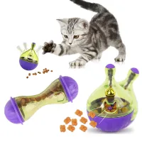 Interactive Cat Food Feeders Ball Pet Toys Tumbler Toy Smarter Cat Dogs Playing Toys Treat Ball Shaking for Dogs Increases Toys