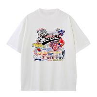 Graffiti Splash ink Printed T Shirt for Men 100% Cotton Casual Short Sleeve Unisex Classic T-shirts Women Summer Clothing