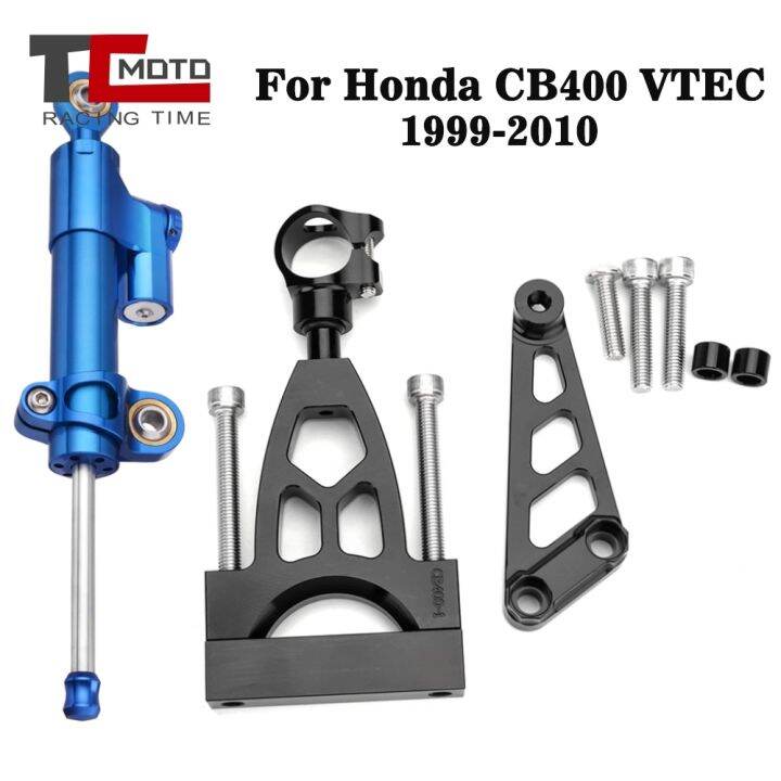Adjustable Steering Damper Stabilizer Linear with Bracket Full Set For