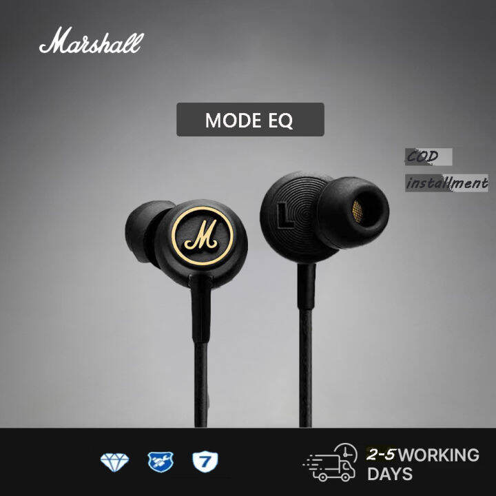 Marshall Mode EQ Wired Headset with Microphone 3.5 Earphone Laptop Flat