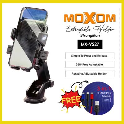Moxom MX-VS27 อุปกรณ์เมาท์ขาตั้งโทรศัพท์มือถือ หมุนได้ 360 องศา สําหรับติดกระจกรถยนต์