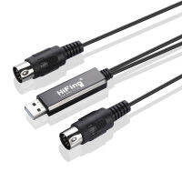 HiFing USB IN-OUT MIDI Cable One In One Out อินเทอร์เฟซ5 Pin Line Converter PC To Music Keyboard Adapter Cord Dropshipping