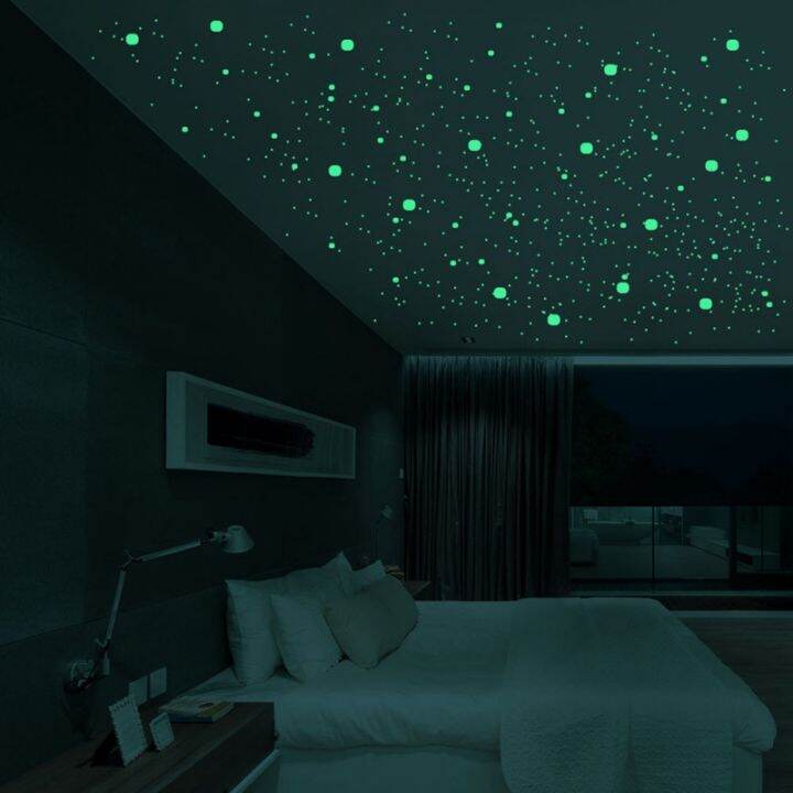 407pcs-3d-round-dot-luminous-wall-stickers-diy-home-decor-glow-in-the-dark-fluorescent-wallpaper-kid-room-decorative-wall-murals