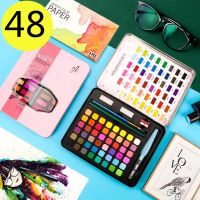 [Hagoya Stationery Stor] สีน้ำทึบ48สีชุดของขวัญ