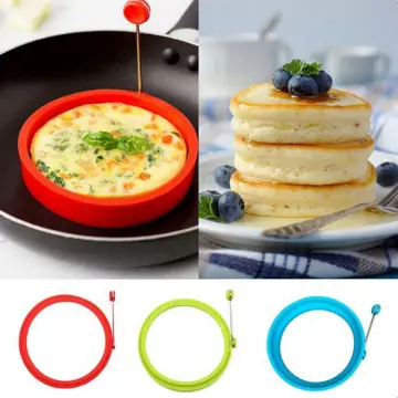 Silicone Egg Rings, 4 Pack Nonstick Egg Cooking Rings, 100% Food Grade Egg  Mcmuffins Mold for Frying Eggs, Pancake and Omelet