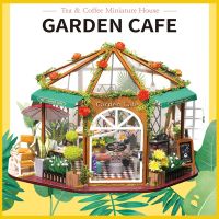 พร้อมส่ง Cutebee DIY บ้านตุ๊กตา Garden Cafe พร้อมไฟ LED และฝาครอบกันฝุ่น