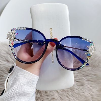 Fashion Cat Eye Round Sunglasses for Women Luxury Brand Designer Vintage Sun Glasses Pink Shades Female Gafas De Sol Mujer