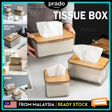 Tissue Box Desktop Napkin Holder Dustproof Tissue Paper Organizer With Lid  Home Office Stationery Storage Box Desk Organizer