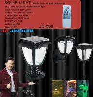 โคมไฟโซล่าเซลล์ โคมไฟหัวเ JD-X90 ใช้พลังงานแสงอาทิตย์ ไม่เสียค่าไฟ กันน้ำ RGB 16 สี ใช้รีโมทเปลี่ยนสีได้