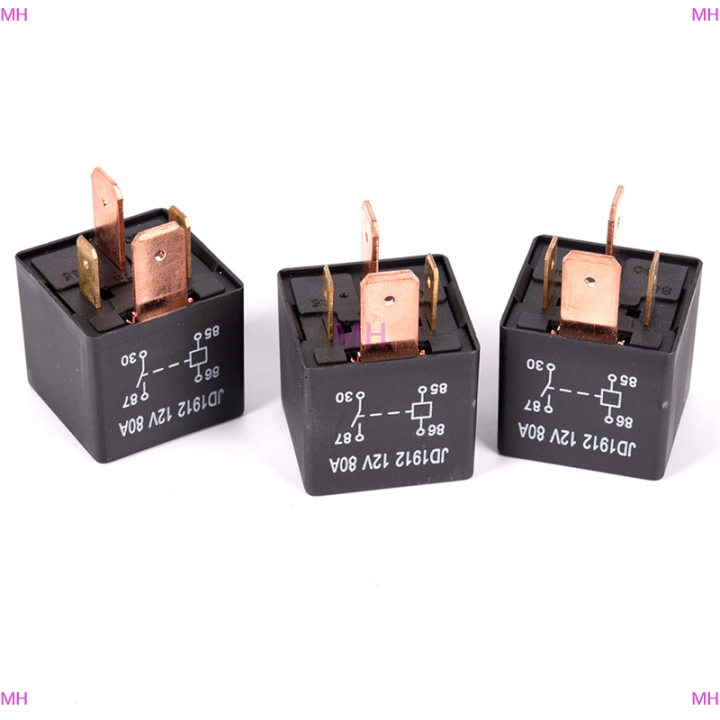 lowest-price-mh-waterproof-heavy-duty-relay-4pin-dc-24v-12v-80a-jd1912รีเลย์รถยนต์