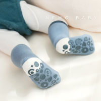 【cw】 Baby Autumn and Winter Terry Thicken Keep Baby Warm Socks Glue Dispensing Non-Slip Children Toddler Room Socks Polka Dot Mid-Calf Length Socks 【hot】