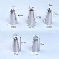 5pcs DIY Cake Decorating Nozzles Stainless Steel Icing Piping Nozzle Pastry Tips Tulip Flower Cookie Chocolate