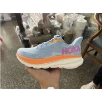 Hot [original] h0ka one one Clifton- 9 shock absorption comfortable running shoes breathable sports shoes cool blue Orange {free shipping}