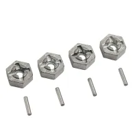 4Pcs Metal Wheel Hub Hex Adapter 55-ZJ09 for Hosim 9125 9155 9156 Xinlehong 9125 9155 9156 1/10 1/12 RC Car Spare Parts