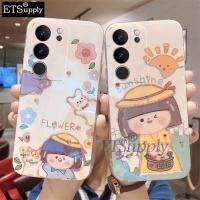 เคสโทรศัพท์ VIVO V29E V29 Pro เคสโทรศัพท์ซิลิโคนนิ่มประดับพลอยเทียมป้องกันการการป้องกันการกระแทกเคส29E รูปดอกไม้แสงแดดสำหรับเด็กผู้หญิง Vivo V 29Pro V