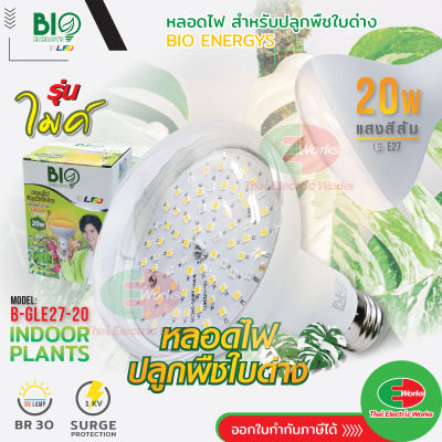 Bio Energys ไฟledปลูกต้นไม้ หลอดไฟปลูกต้นไม้ ปลูกพืชใบด่าง 🌲 grow light 20W แสงสีส้ม ชดเชยแสงอาทิตย์ 🌞 หลอดไฟปลูกพืช พืชใบด่าง  Thaielectricworks