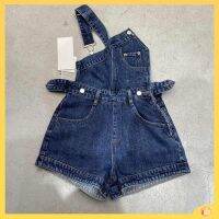 COD เอี๊ยมยีนส์ เอี๊ยมยีนส์ขายาว Denim suspenders womens summer 2023 new Korean version small loose versatile design sense niche wide-leg shorts กางเกงขาสั้นขากว้าง