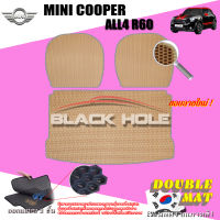 Mini Cooper All4 R60 Hatchback ปี 2010 - 2017 พรมรถยนต์ALL4R60 พรมเข้ารูปสองชั้นแบบรูรังผึ้ง Blackhole Double Mat (ชุดที่เก็บสัมภาระท้ายรถ)