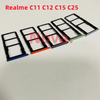 SIM Card Tray For OPPO Realme C11 C12 C15 C25 Simtray Holder Cover Replacement Mobile Phone Repair Part