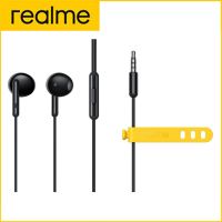 100% หูฟัง2 Realme บัดแบบดั้งเดิมหูฟังแบบ2 In-Ear แบบมีสายไมโครโฟนในตัว Type C พอร์ต3.5มม. ควบคุมชุดหูฟัง