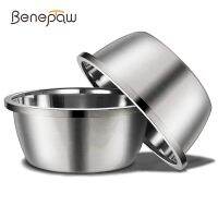 Benepaw Stainless Steel Bowls For Dogs Eco-friendly Smooth Edge Stable Bottom Pet Food Water Bowl For Small Medium Large Dogs