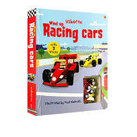 Wind up racing cars track Book English original picture book childrens puzzle game paperboard Book Usborne running music interactive parent-child toy childrens Book Adventure around the world