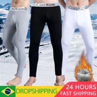 Men Long Johns Hombre Winter Warm Thicken Warm Elastic Thermal Underwear Legging Tight Pajama Pants Sleep Wear Bottoms