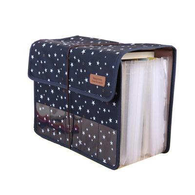 Cute Portable Expandable Accordion 12 Pockets A4 File Folder Oxford Expanding Document Briefcase