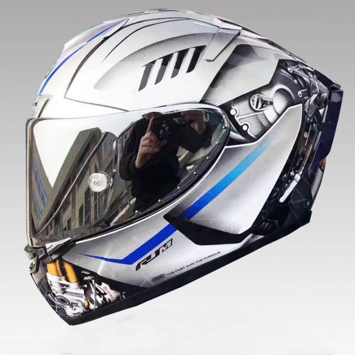 SHOEI X14 Silver 65th Anniversary YAMAHA R1M Helmet Riding Cross