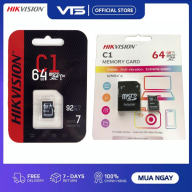 Thẻ nhớ 64GB HIKVISION Micro SD Class 10, C1 Tốc Độ Đọc Lên đến 92Mb s thumbnail