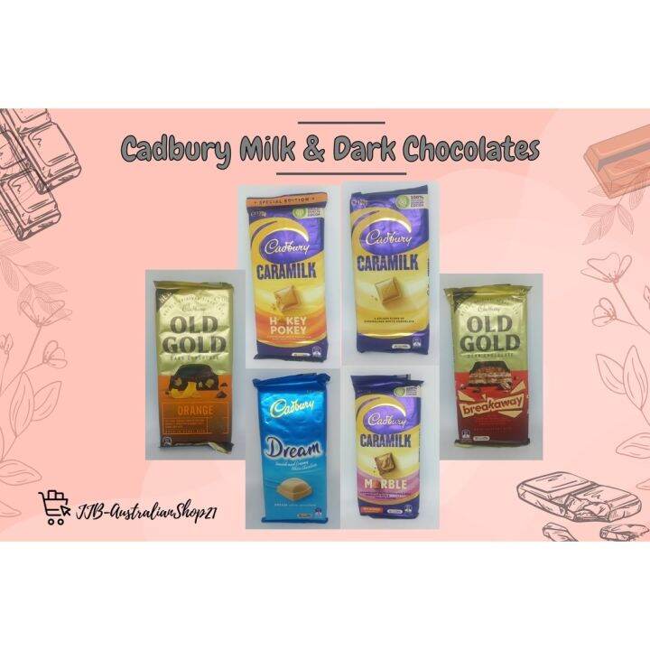 Cadbury Milk Dark Chocolates / Australian Chocolate Block / Especial