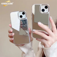 KISSCASE เคสโทรศัพท์กระจกชุบไฟฟ้าเหมาะสำหรับ IPhone 15 14 13 12 11 Pro Max 15 Plus 14 Plus เคสกระจกอวกาศอิเล็กโทรเพลทเคสโทรศัพท์ป้องกันลายนิ้วมือกันกระแทกสำหรับ IPhone 15 Pro Max