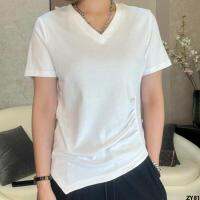 【 แขนสั้น ZJ567 คอปกใส่แล้วดูผอมแมทช์ลุคง่ายรุ่นเดียวกัน VT พลังเล็ก 】 พลังที่เรียบง่ายแฟชั่นสีทึบ