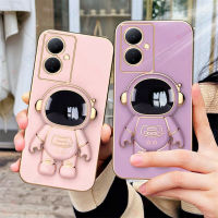 เคส + ตัวยึดนักบินอวกาศเคสมือจับสำหรับโทรศัพท์มือถือสำหรับ VIVO Y78 5G TPU นุ่มโลหะด้วยไฟฟ้าหรูหรา