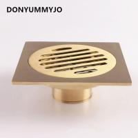 DONYUMMYJO 1pc 4 Inch Copper Deodorant Square Floor Drain Bathroom Washing Machine Floor Drain Traps Drains