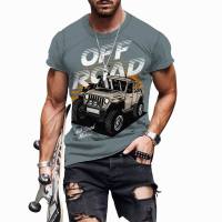 Mens T-shirts Retro Car Male 3D Print Breathable Loose Fashion Short Sleeve Hip Hop Funny Cool O-Neck Casual Oversized Tops