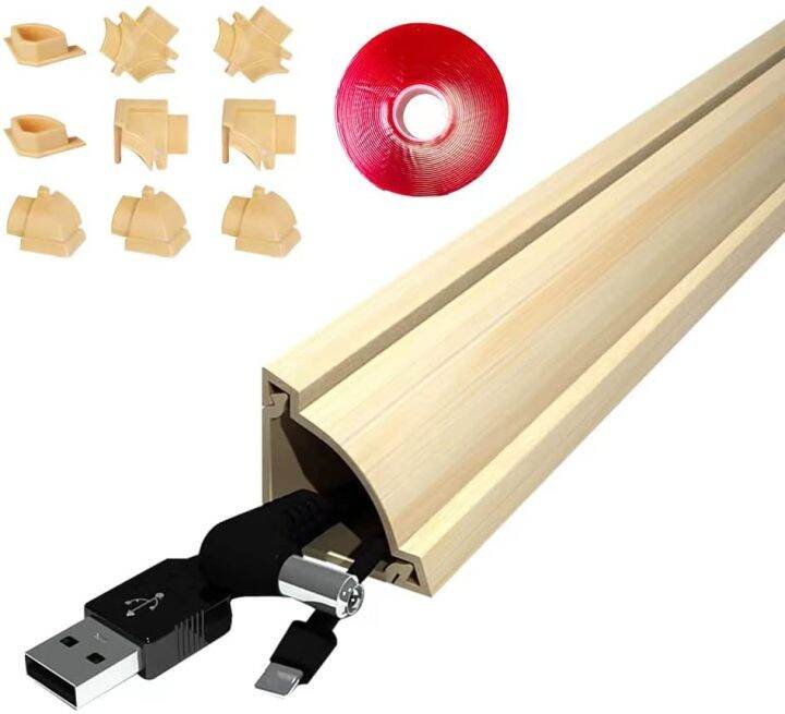 2M Cable Concealer,Paintable Cord Cover on Wall,Cable Management Kit