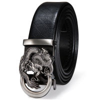Hi-Tie Famous nd Belts for Men Luxury Gold Dragon Metal Buckles Cowskin Genuine Leather Belt Men Fashion Designer Mens Belts