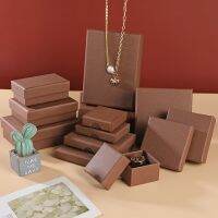 【YF】❇▧✹  5pcs Cardboard Jewelry Earrings Necklace Display Organizer Storage Paper Boxes With Sponge