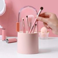 Dustproof makeup brush storage bucket transparent box cover