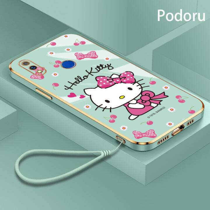 เคส-oppo-realme-3-pro-ชุบทองเรียบง่ายสุดหรูเคสโทรศัพท์-hello-kitty-เคสซิลิโคนแบบนิ่ม