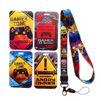 hot！【DT】❆◄■  Gamer Mens Card Holder Lanyard Keys Chain Credit Cover Pass Neck Straps ID Badge