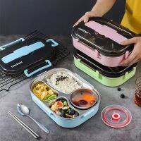 ✤♟ 4 Grid Thermal Lunch Box Portable Leakproof Bento Box 304 Stainless Steel Microwave Boxs School Child Food Insulated Container