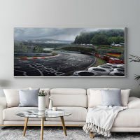 Wall Art โปสเตอร์ Nurburgring Rally Road กีฬารถ Track พิมพ์ภาพวาดผ้าใบ Forest Landscape สำหรับห้องนั่งเล่นตกแต่งบ้าน