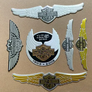 HARLEY DAVIDSON METAL EMBLEM ALUMINUM LOGO HIGH QUALITY CREST STICKER p