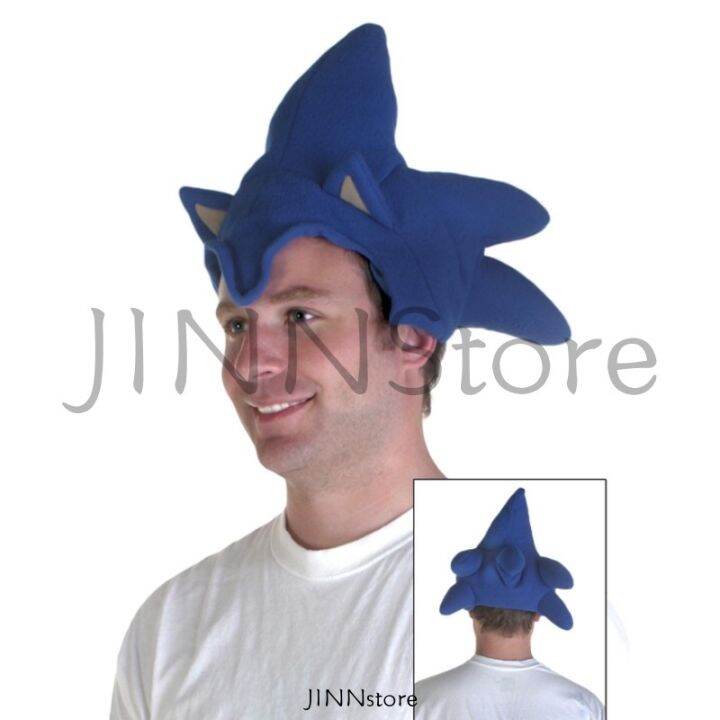 jinnstore-หมวกคอสเพลย์อะนิเมะ-sonic-hair-สีฟ้าสําหรับผู้ใหญ่และเด็ก