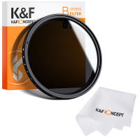 K &amp; F Concept 67Mm Variable ND2-ND400 ND Filter (1-9 Stops) ฟิลเตอร์ปรับความหนาแน่นเป็นกลางด้วยผ้าทำความสะอาดไมโครไฟเบอร์